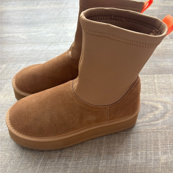 DREAM PAIRS FuzzyChic Sock-Top Platform Mid-calf Snow Boots - Picture 7 of 10